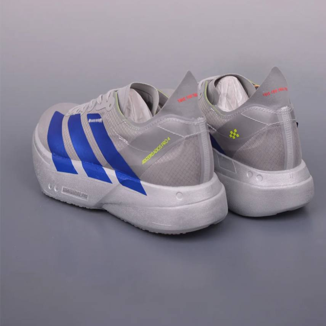 Adidas Adizero Adios Pro 4 Cinza Metálico/Azul