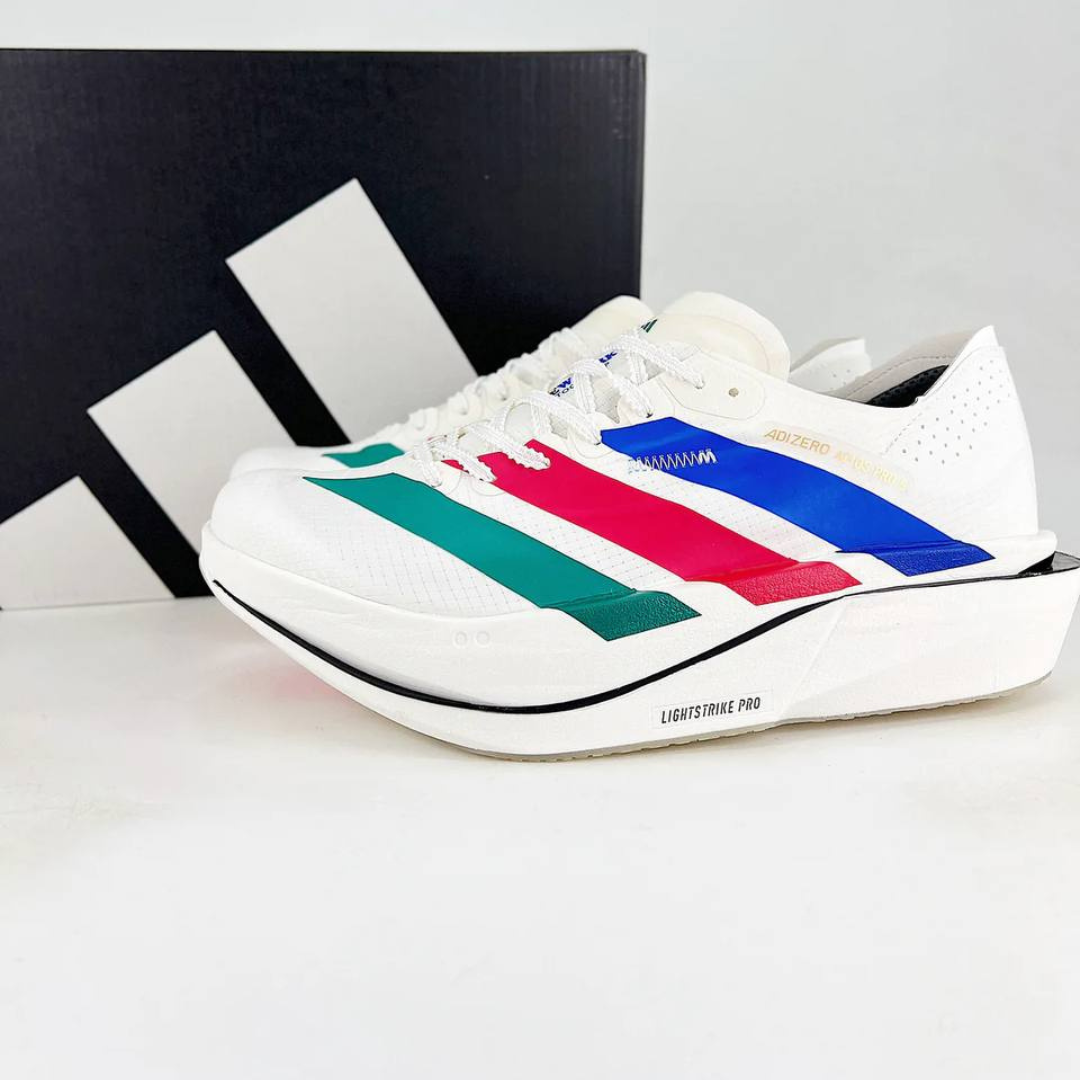 Adidas Adizero Adios Pro 5 - Branco/Azul/Vermelho/Verde