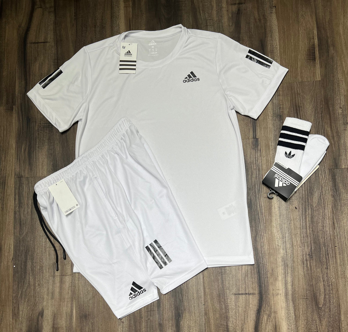 Conjunto Dri-fit: Camiseta + Shorts + Meia - Adidas