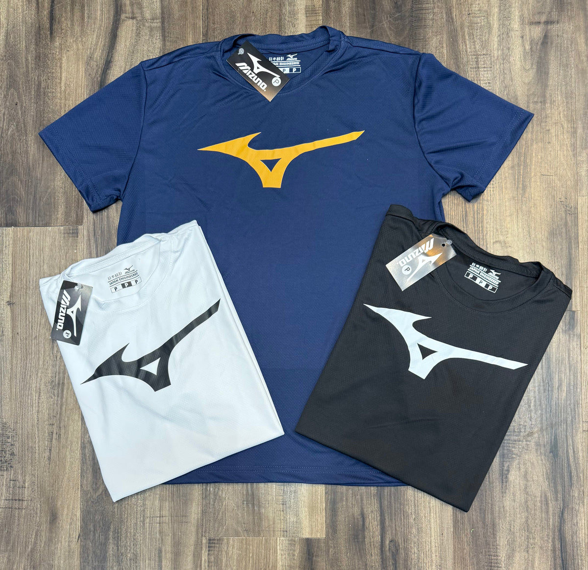Kit com 3 camisetas mizuno dri-fit