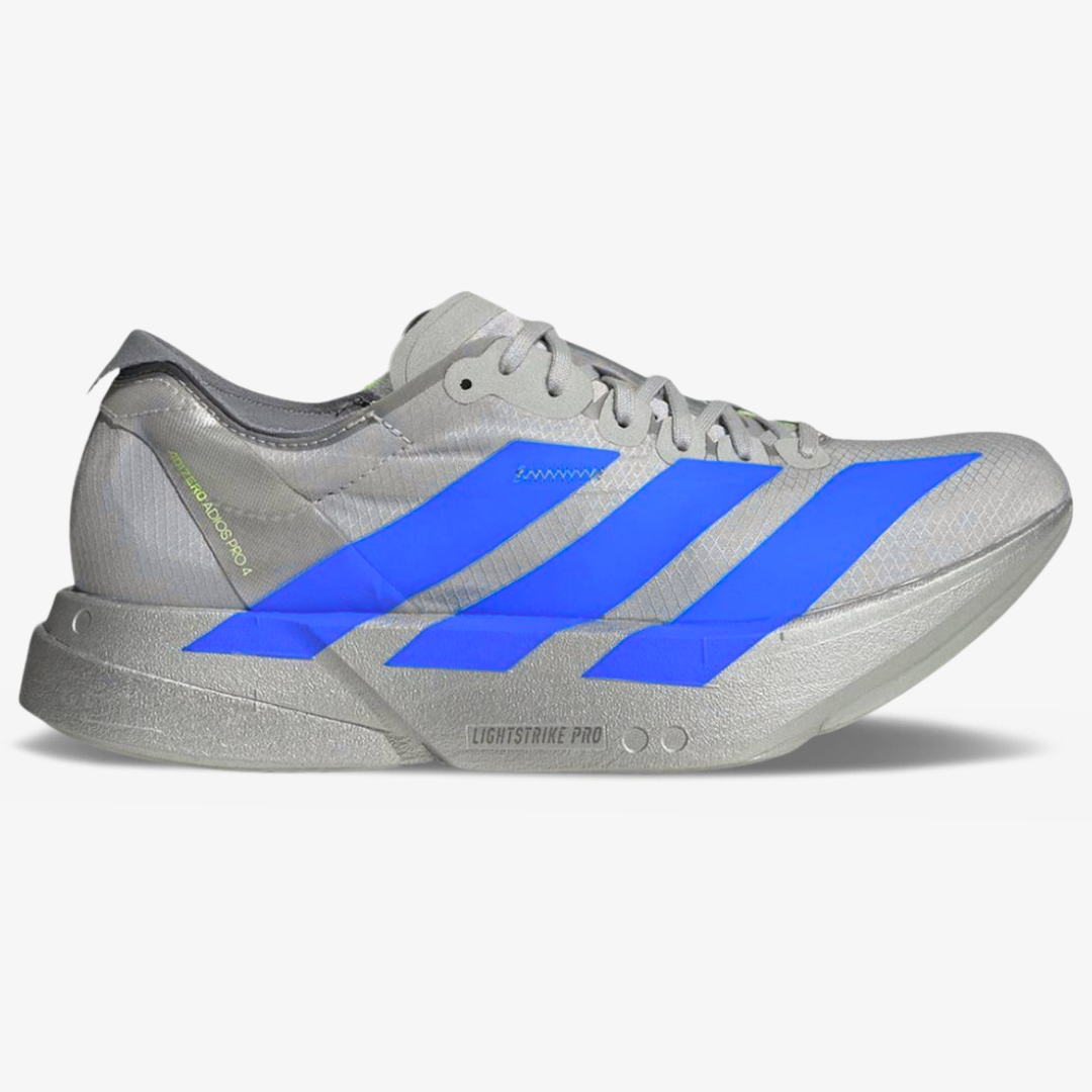 Adidas Adizero Adios Pro 4 Cinza Metálico/Azul