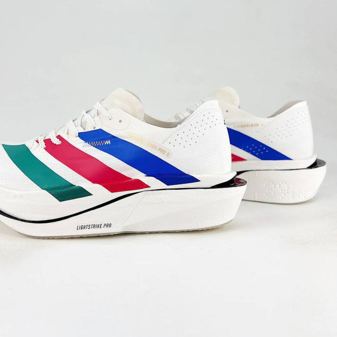 Adidas Adizero Adios Pro 5 - Branco/Azul/Vermelho/Verde