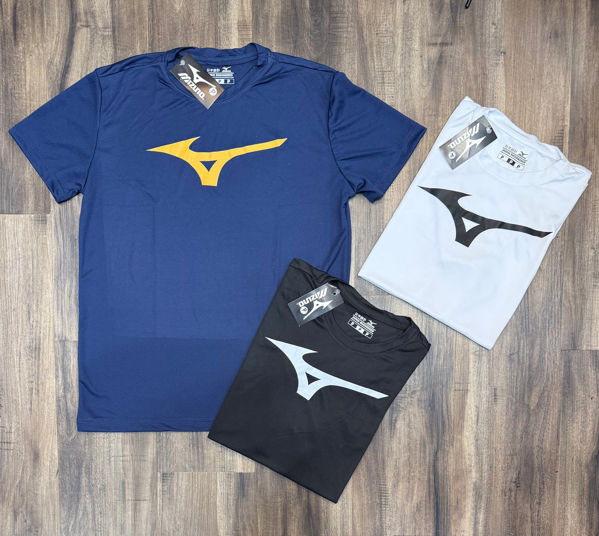 Kit com 3 camisetas mizuno dri-fit