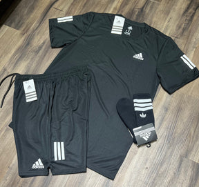 Conjunto Dri-fit: Camiseta + Shorts + Meia - Adidas