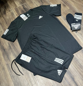 Conjunto Dri-fit: Camiseta + Shorts + Meia - Adidas