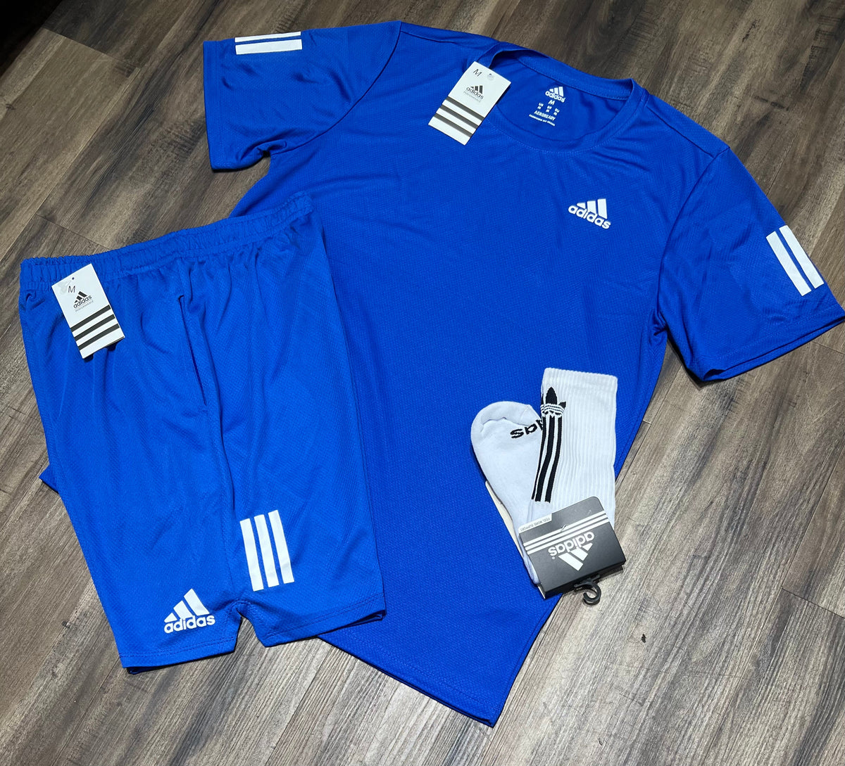 Conjunto Dri-fit: Camiseta + Shorts + Meia - Adidas