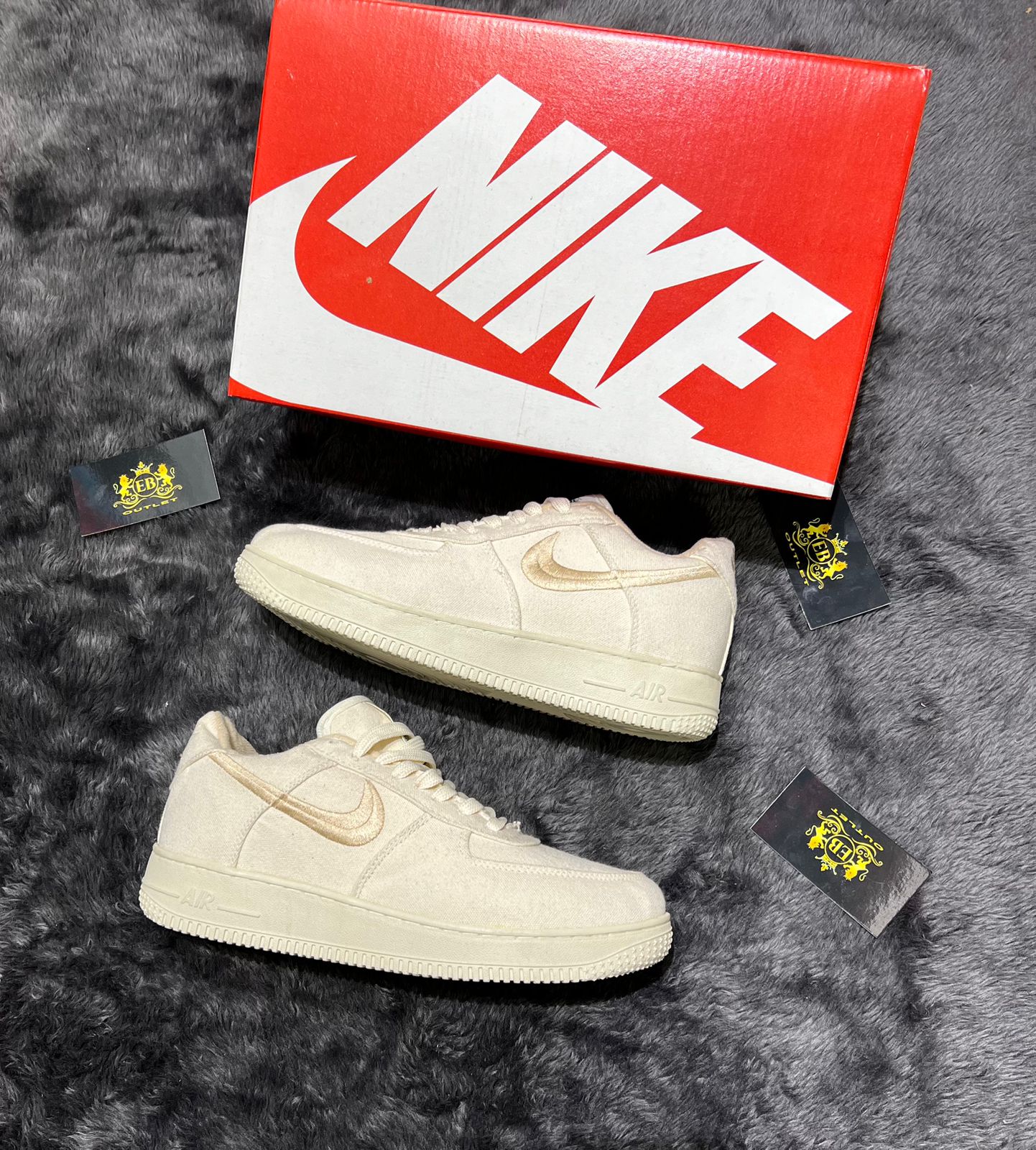 Air Force 1 Tecido Bege lançamento