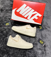 Air Force 1 Tecido Bege lançamento