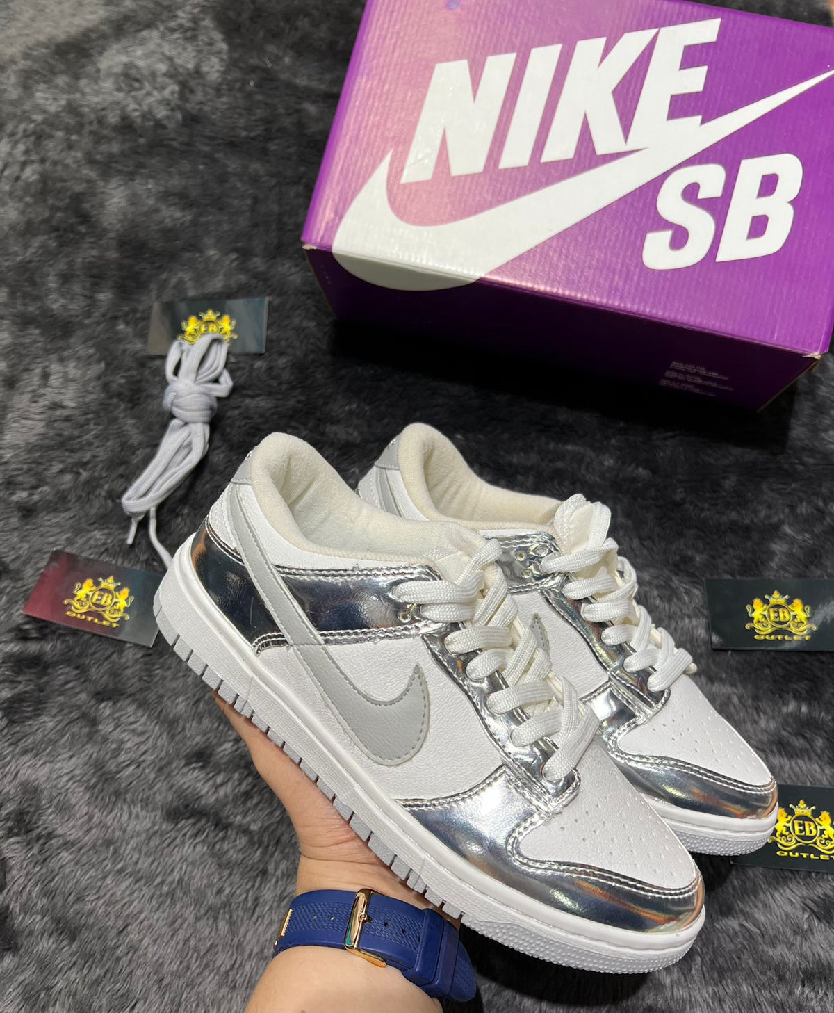 Dunk Low Silver  lançamento + relógio de brinde