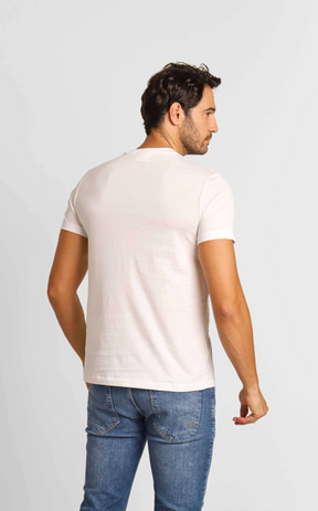 Camiseta Lacoste Básica Regular Fit Pima - Sale Branco